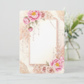 Boho Pampas Grass Wedding Invitation 招待状 (スタンド正面)