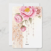 Boho Pampas Grass Wedding Invitation 招待状 (裏面)