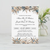 Boho Pampas Grass Wedding Invitation 招待状 (スタンド正面)