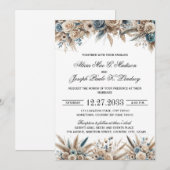 Boho Pampas Grass Wedding Invitation 招待状 (正面/裏面)