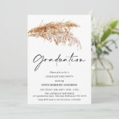 Boho Pampas Grass with Photo Gradation Party 招待状 (スタンド正面)