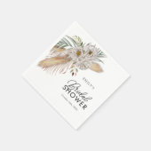 Boho Pampas & Palm Watercolor Bridal Shower スタンダードカクテルナプキン (角)