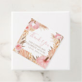 Boho Pampas Pink Pumpkin Bridal Shower Favor etiqu フェイバータグ (インサイチュ)