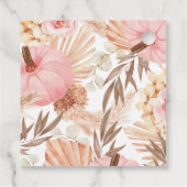 Boho Pampas Pink Pumpkin Bridal Shower Favor etiqu フェイバータグ (裏面)