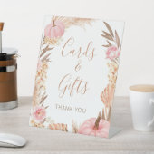 Boho Pampas pink Pumpkin cards & gifts sign 台座サイン (インサイチュ)