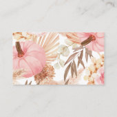 Boho Pampas Pink Pumpkin diaper raffle エンクロージャーカード (裏面)