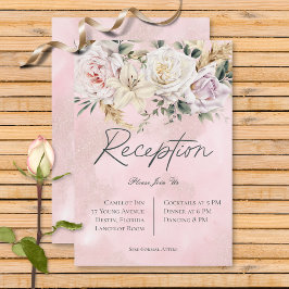 Boho Pampas & Pink Roses結婚披露宴 エンクロージャーカード