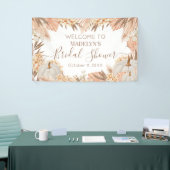Boho Pampas Pumpkin bridal shower Welcome banner 横断幕 (トレードショー)