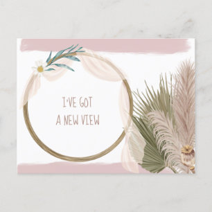 Boho Pampas Voileウィンドウ移動 案内ポストカード