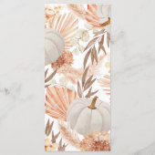 Boho Pampas white Pumpkin fall メニュー (裏面)