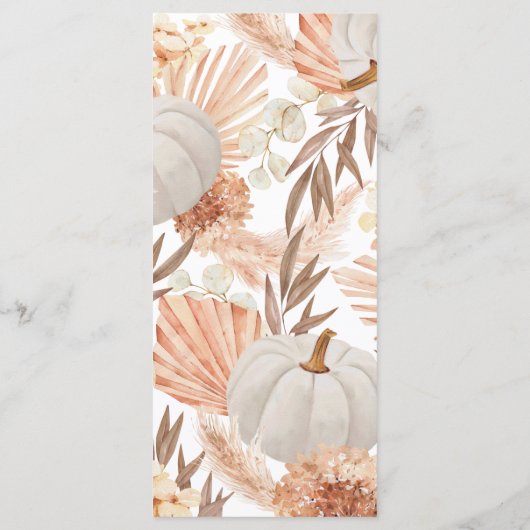 Boho Pampas white Pumpkin fall メニュー (裏面)