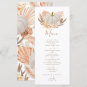 Boho Pampas white Pumpkin fall メニュー (正面/裏面)