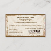 Boho Pampas Wilderness Earth Tone Tour Guide Beige 名刺 (裏面)