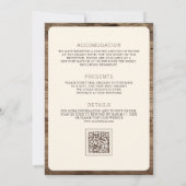 Boho Pampas Wood Cross All in One 結婚 Catholic's 招待状 (裏面)