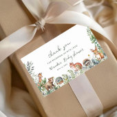 Boho Pampas Woodland赤ちゃんシャワーありがとう 長方形シール