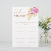 Boho pampass – 彼らはブライダルシャワーゲーム (スタンド正面)