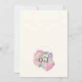 Boho Pastel Watercolor Florals Wedding 招待状 (裏面)