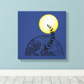 Boho Pattern Canvas Wall Art -キャンバスプリント キャンバスプリント (インサイチュ (ウッドフロア))