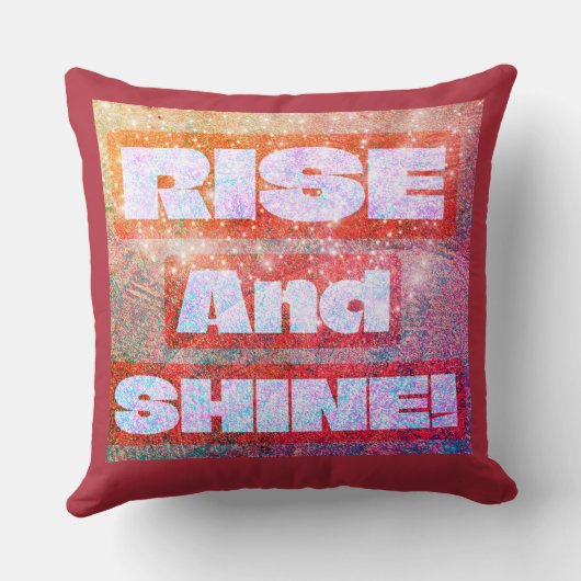 Boho Pattern「Rise And Shine」、カラフルBoho Pattern クッション (裏面)