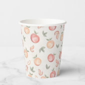 boho peach birthday or baby shower 紙コップ (裏面)