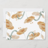 Boho Peach Wildflower & Sage Green Wedding サンキューカード (裏面)