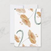 Boho Peach Wildflower & Sage Green Wedding 出欠カード (裏面)