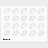 Boho Periwinkleフローラ結婚の感謝 ラウンドシール (シート)