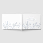Boho Periwinkle Blue Wildflower Wedding Guest Book ゲストブック (全面)