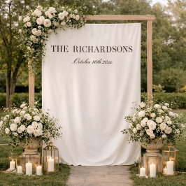 Boho Personalized Fabric Wedding Welcome Sign タペストリー