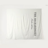 Boho Personalized Fabric Wedding Welcome Sign タペストリー (正面(横))