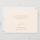 Boho Photoモダンクリスマスカード |レトロ休日 招待状 (裏面)