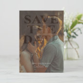 Boho Photoモダン Save the Date 招待状 (スタンド正面)