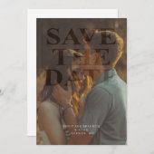 Boho Photoモダン Save the Date 招待状 (正面/裏面)