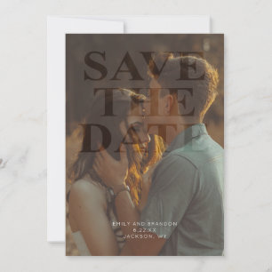 Boho Photoモダン Save the Date 招待状