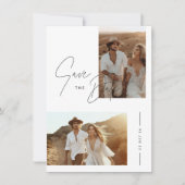 Boho Photo日付の保存 招待状 (正面)