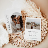 Boho Photo日付を保存し、ミニマリスト日付を保存 招待状