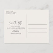 Boho Photo砂漠の結婚式の日付を保存 案内ポストカード (裏面)