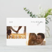 Boho Photo素朴の結婚サンキューカード サンキューカード (スタンド正面)