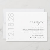 Boho Photo素朴の結婚サンキューカード サンキューカード (裏面)