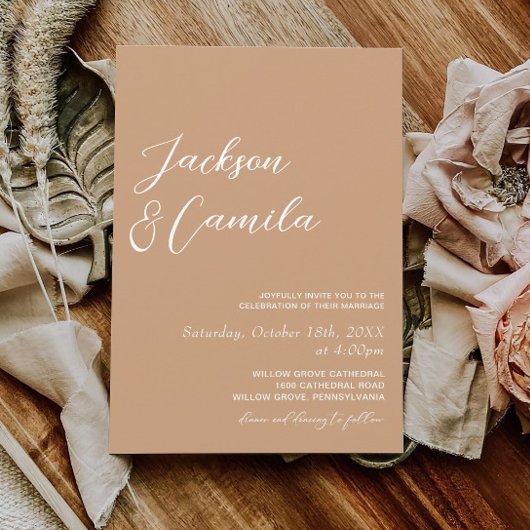 Boho Photo結婚's 招待状