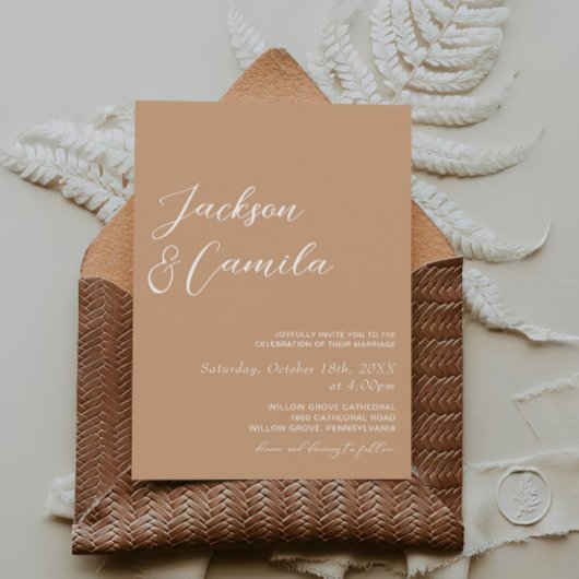 Boho Photo結婚's 招待状