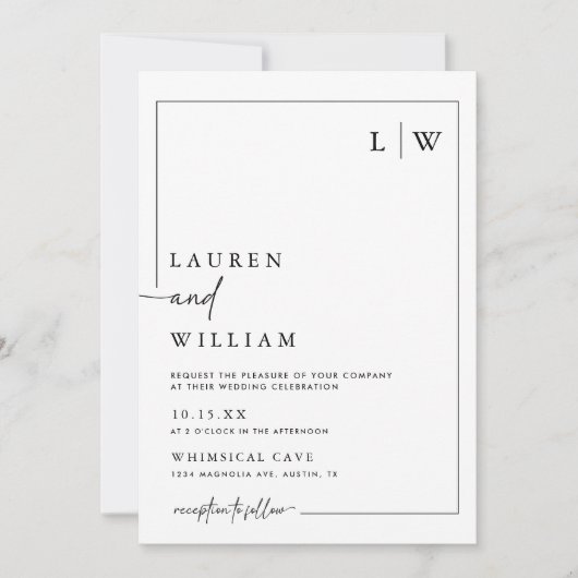 Boho Photo結婚's 招待状 (正面)