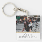 Boho Photo 最高の Friends Foreverキーホルダー キーホルダー (正面)