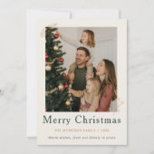 Boho Photo Collage What a Year Family Christmas シーズンカード (正面)