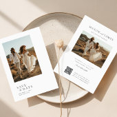 Boho Photo Qr Code Destination Wedding セーブザデート
