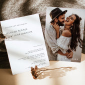 Boho Photo Wedding Invite,ミニマルモダンリスト 招待状