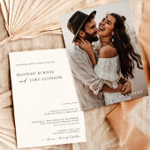 Boho Photo Wedding Invite,ミニマルモダンリスト 招待状