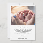  Boho Photo Welcome Baby Announcement Card 招待状 (裏面)