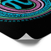 Boho Pi日3.14数学ギーク2 ポスター (角)