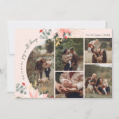 Boho Pinkフローラアルチ喜び全てのもの5枚の写真 シーズンカード (正面)